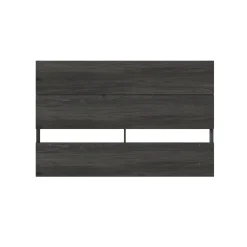 Tête de lit queen effet de planches, gris écorce - Nexera