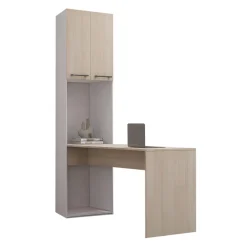 Unité de rangement avec bureau - gris
